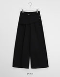 Paylin Layered Wrap Skirt Wide Pants