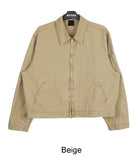 Off Dyeing Crop Work Jacket