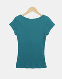 Houn Deep U-Neck Short Sleeve T-Shirt