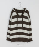 Meltini Stripe Hood Over Knit