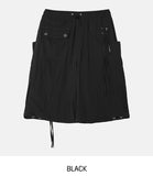 Multi-pocket D-ring Nylon Bermuda Pants