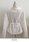 Cherno Open Collar Strap Shirt Blouse