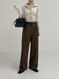 Two-Tuck Basic Wide Slacks