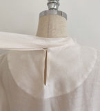 Ringo Pintuck Back Ribbon Short Sleeve Blouse