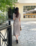 Ennis Pleated Wrap Strap Long One Piece
