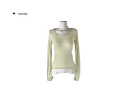 Todu Round See-through Long Sleeve T-Shirt