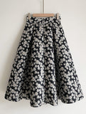 Daisy Jacquard Flare Skirt