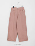 Ukon button color wide pants