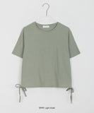 Muity basic ribbon strap short sleeve tee