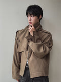 With scarf blouson