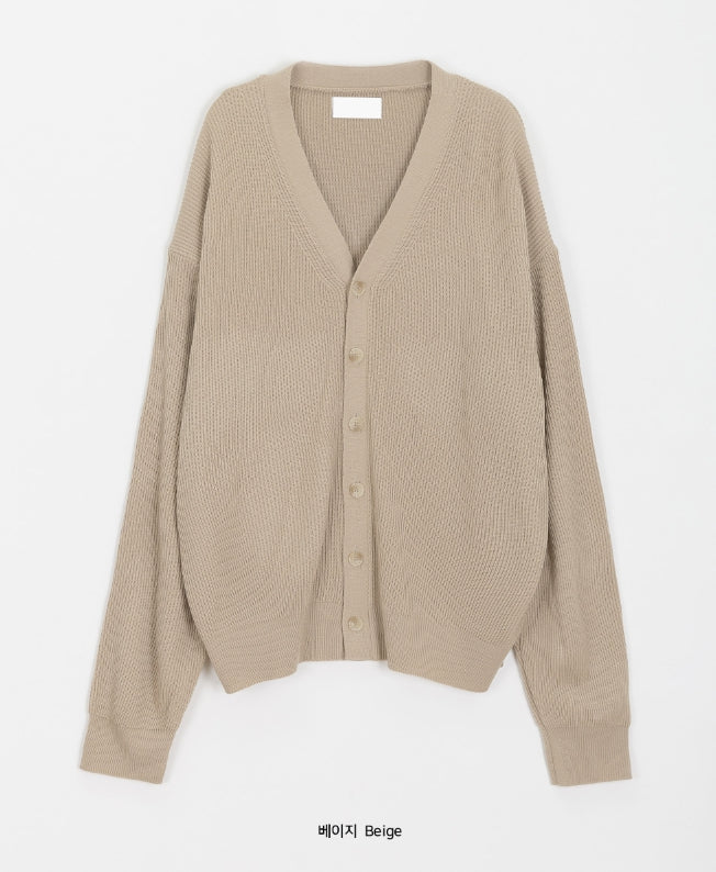 【BAON】[unisex] Mebon over knit cardigan BAON (バオン) - [男女兼用]メボンオーバーニットカーディガン