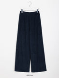 Wippen corduroy banding wide pants