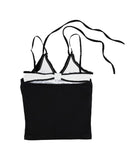 Senb Lace Layered Halter Sleeveless