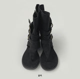 Buckle Two-Way Middle Suede Flip-Flops Boots