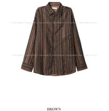 Flatter loose fit striped shirt