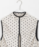 Tosyu two-way pocket dot zip-up vest