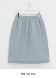 Dizemmo Banding Padding Frill Midi Skirt