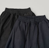 Balloon Two-Way Raw Side Folding Pin Tuck Banding Mega Denim Pants