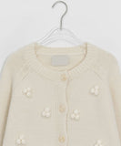 Beshos Pom Pom Round Knit Cardigan
