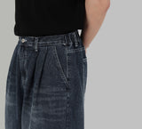 knick pintuck denim pants