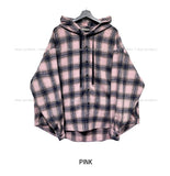 Naming Big Hood Checkered Shirt