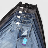 Cut Line Vintage Balloon Wide Denim Pants
