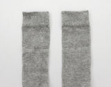 Tijou ribbed see-through long knee socks