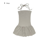 Seri Tube Top Frill Layered One Piece
