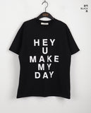 Heyu Lettering Cropped Short-Sleeved T-shirt