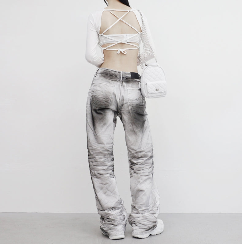 【NONCODE】Amane Washing Denim Pants SALE) Amane Washing Denim Pants - 논코드