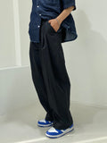 Layered Gosi nylon wide pants