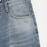 Road Damage Wide Denim Pants