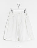 Deduce Snap Button Balloon Bermuda Pants