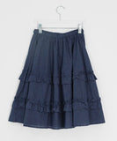 Chiyo Check Frill Tiered Midi Skirt