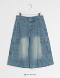Gus Denim Cargo Bermuda Pants