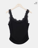 Laykin Shirred Lace Sleeveless