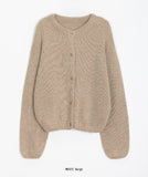 Icon Hairy Wool Round Cardigan
