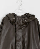 [unisex] Nonko Hood Leather Over Jumper