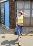 OVERLAP HALTER TEE