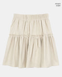 Elna Ribbed Frill Flare Midi Skirt