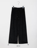 [BAONHAUS] Silmon velvet banding wide pants