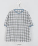 Yoha Color Matching Check Short Sleeve Tee