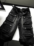 Byder Parachute Black Multi Cargo Denim