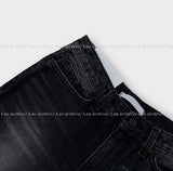 Straight brush washed bootcut denim