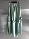 Sieolin Frill See-through Long Skirt