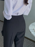 Eslin Two Pin Tuck Wide Slacks