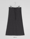 Neiro Cotton Dot Maxi Long Skirt