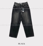 Combed fabric washed wide denim