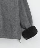 Petans Brushed High Neck Stripe Fleece Sweatshirt