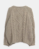 Veda cable round neck over wool knit